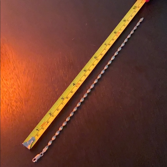 Spiral Twisted Bracelet 925 Sterling Silver 10 Inches - Picture 4 of 4